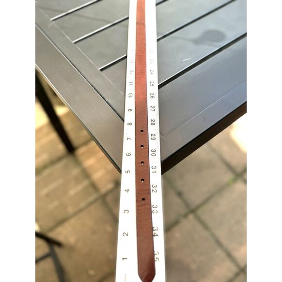 VTG Casual Corner 100% Saddle Brown Leather Gold Tone Metal Buckle & Catch SZ M - Picture 5 of 8